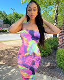 Spring/Summer Women's Colorful Tie Dye Dress