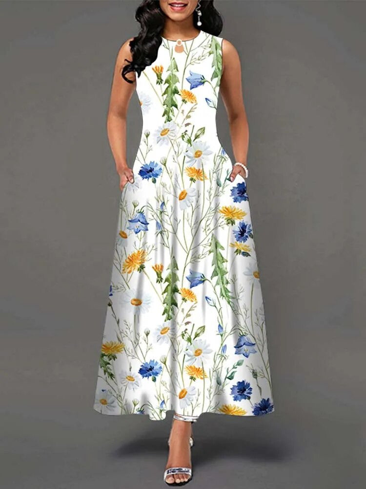 Summer Boho Women's Long Floral Dresses