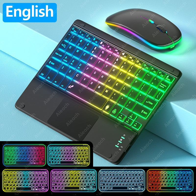 Rechargeable Wireless Bluetooth Keyboard with Touchpad