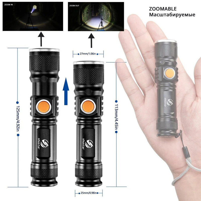 Powerful LED USB Charging Flashlight