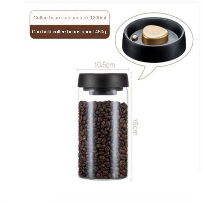 Coffee Beans Vacuum Sealed Glass Storage Tank