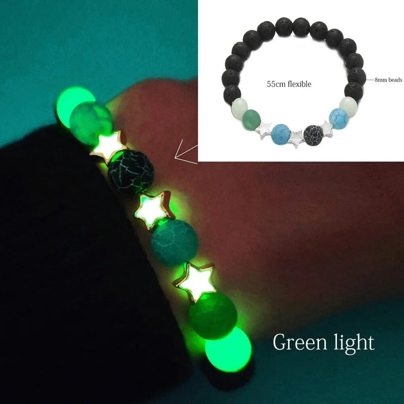 Natural Yoga Healing Stone Glow Bracelet