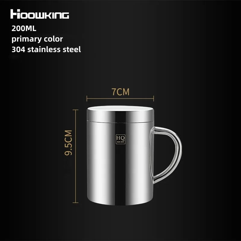 Stainless Steel Double Layer Thermos Cup