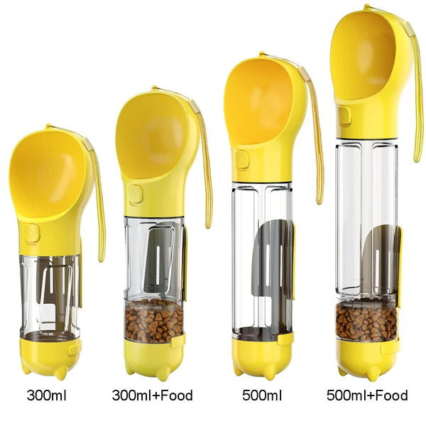 Portable Cat Dog Water Bottle Food Feeder