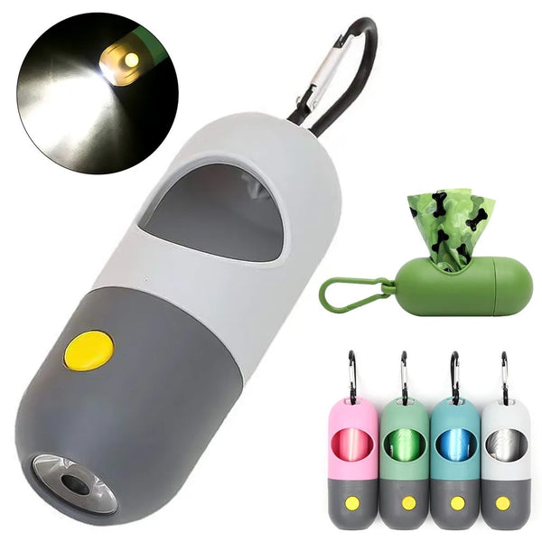 Portable LED Light Dog Bags Dispenser