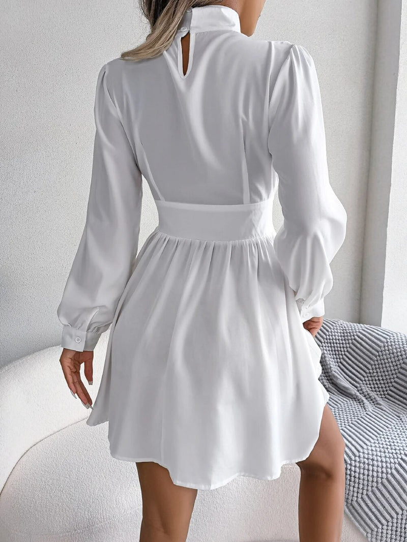 Women Casual Hollow Out Long Sleeve Dress