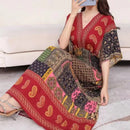 Casual Elegant Bohemian Style V-neck Dress