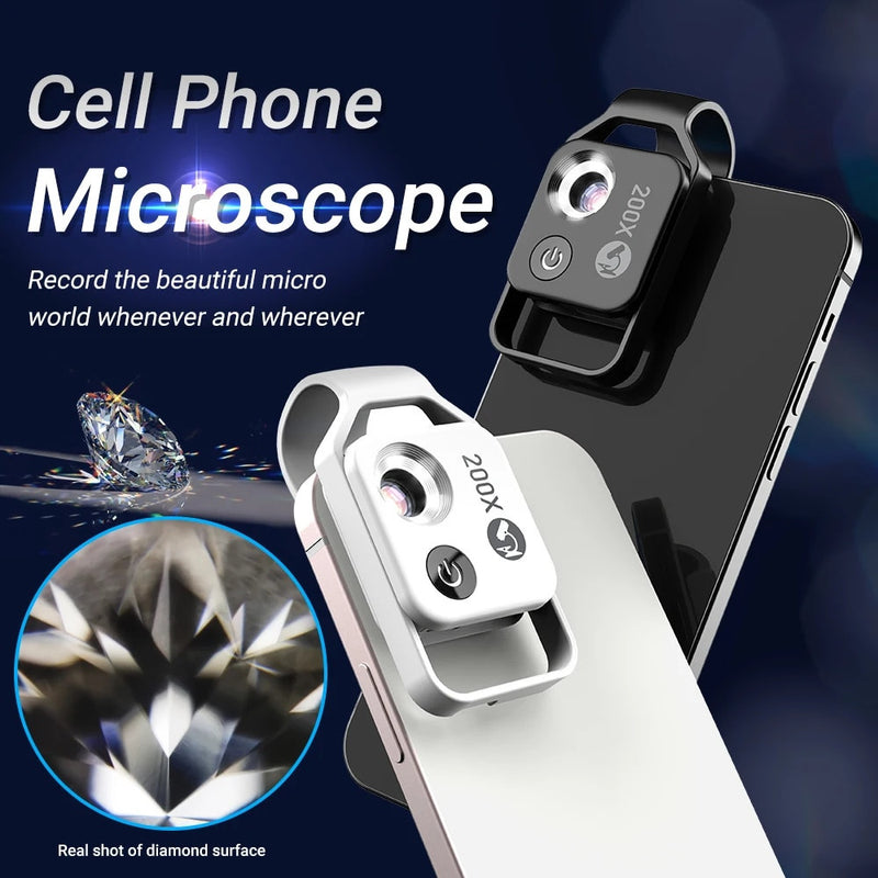 Digital 200X Microscope LED Mobile Lens