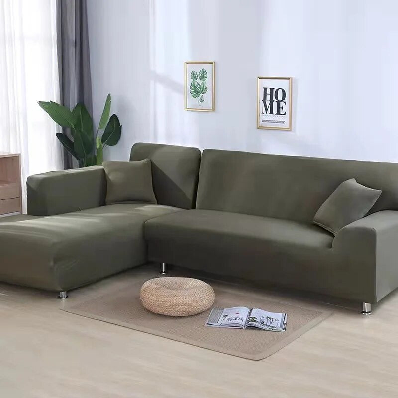 Solid Color Living Room Elastic Sofa Cover