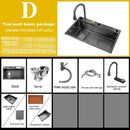 Stainless Steel Kitchen Waterfall Touch Sink