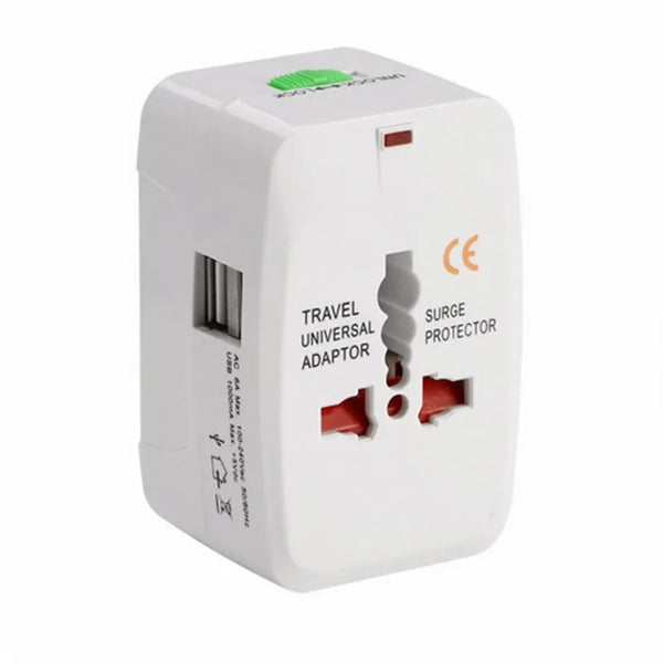 All in One Universal Plug Adapter 2 USB Port