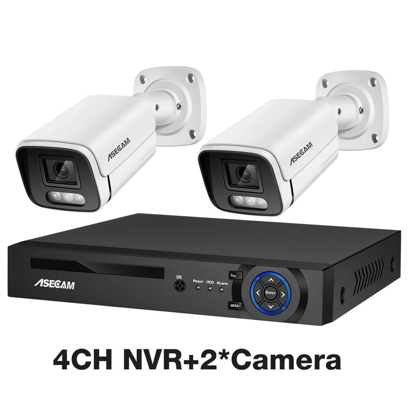 4K Security Surveillance Outdoor Camera System