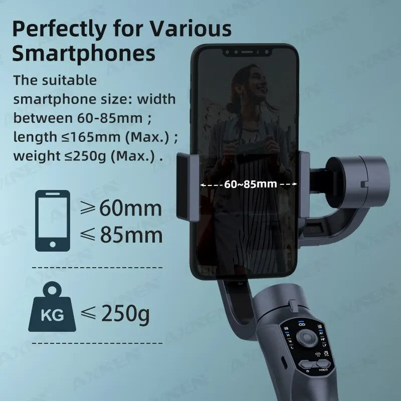 F10 3-Axis Gimbal Smartphone Stabilizer Selfie Stick