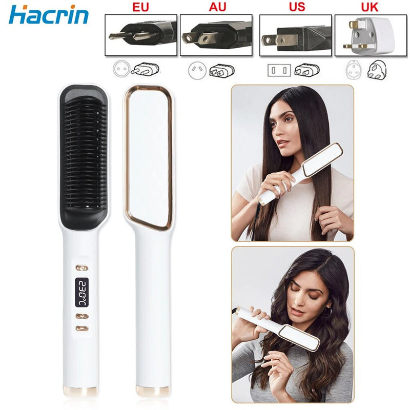 3 in 1 Heating Comb Hair Straightener Electric Brush