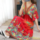Casual Elegant Bohemian Style V-neck Dress