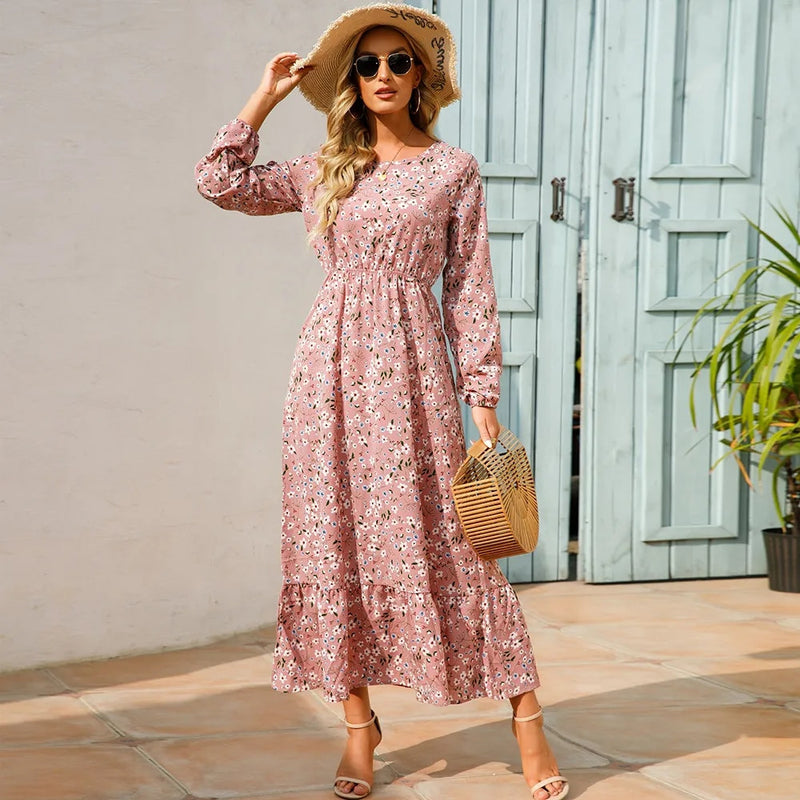 Spring Summer Women Maxi Casual Dress