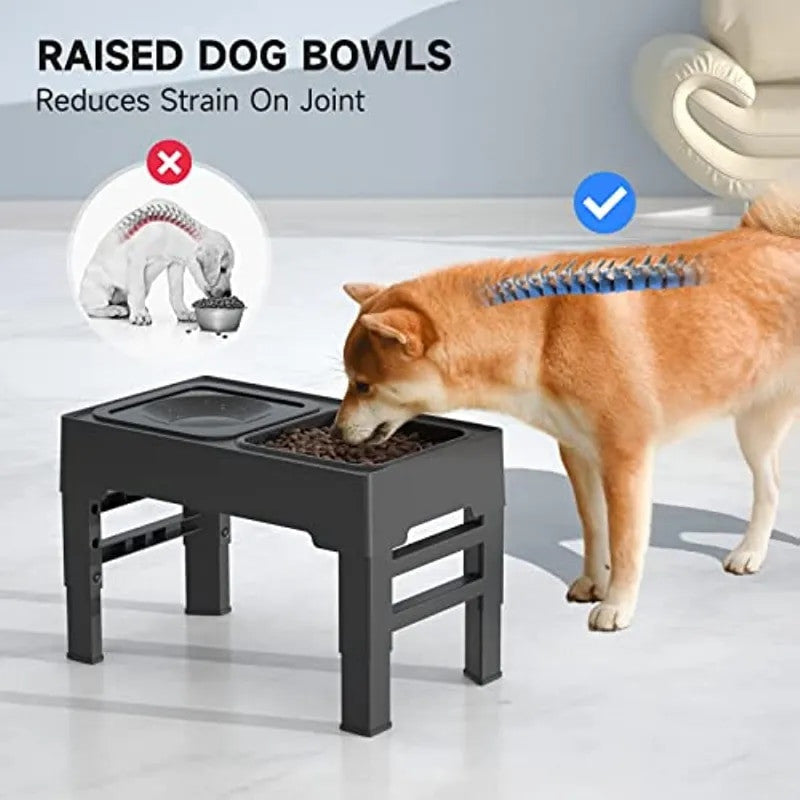 Elevated Adjustable Raised Dog Bowl