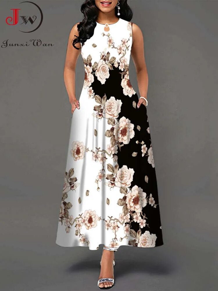 Summer Boho Women's Long Floral Dresses