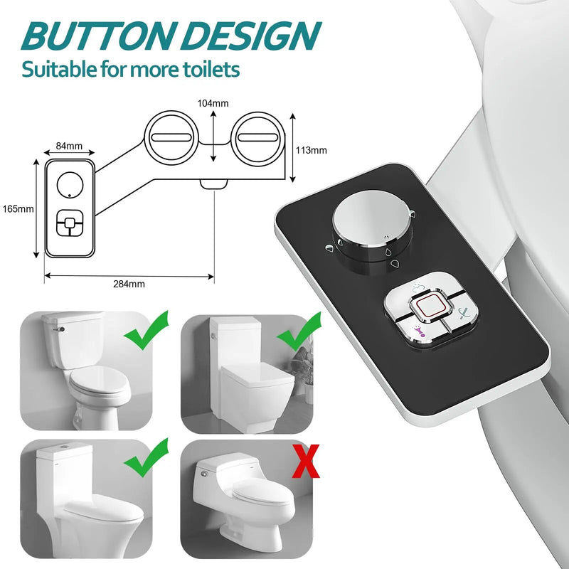 Non-electric Self-cleaning Front Rare Toilet Seat