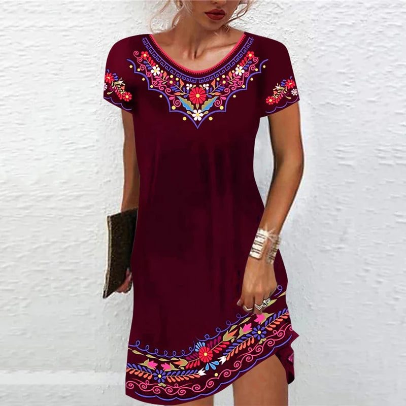 Women's Vintage Elegant Ethnic Casual Dress