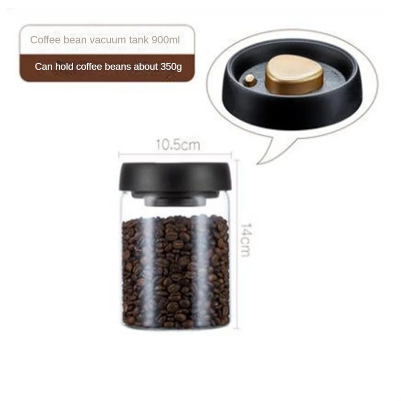 Coffee Beans Vacuum Sealed Glass Storage Tank