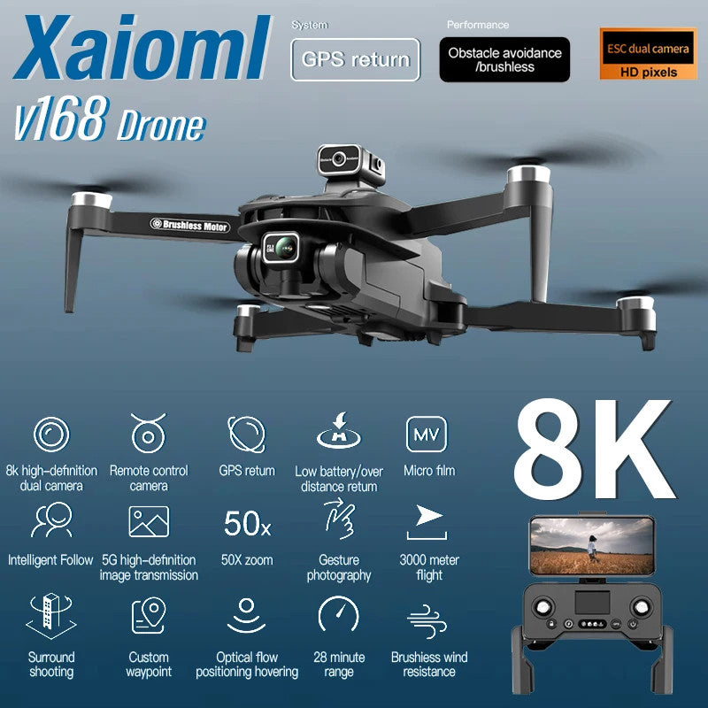 Xiaomi V168 8K 5G GPS Professional HD Dual-Camera Drone