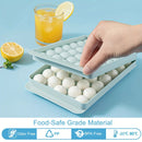 Round Ice Cube Tray Maker with Lid & Bin