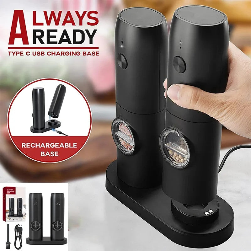 Rechargeable Automatic Salt And Pepper USB Grinder