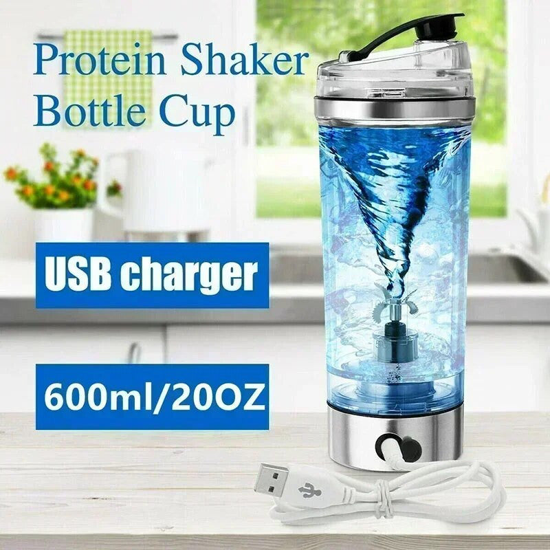 600ml Electric USB Protein Shake Stirrer  Bottle