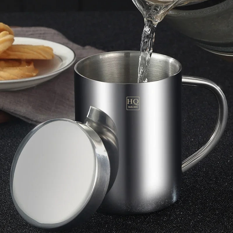 Stainless Steel Double Layer Thermos Cup