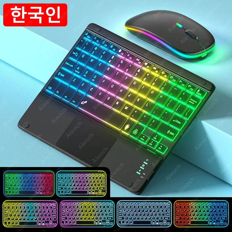 Rechargeable Wireless Bluetooth Keyboard with Touchpad