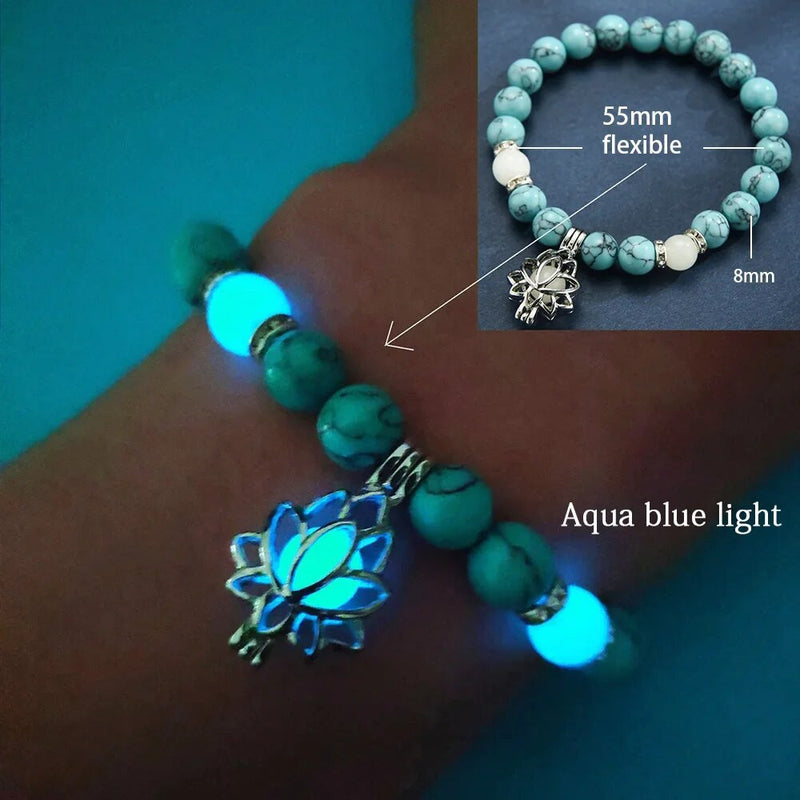 Natural Yoga Healing Stone Glow Bracelet