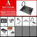 Stainless Steel Kitchen Waterfall Touch Sink