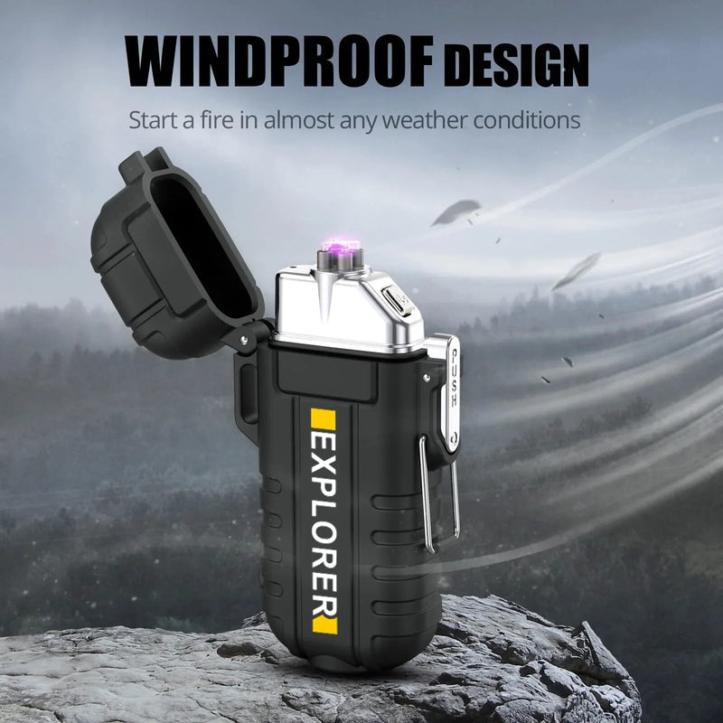 Waterproof Plasma Lighter with Flashlight