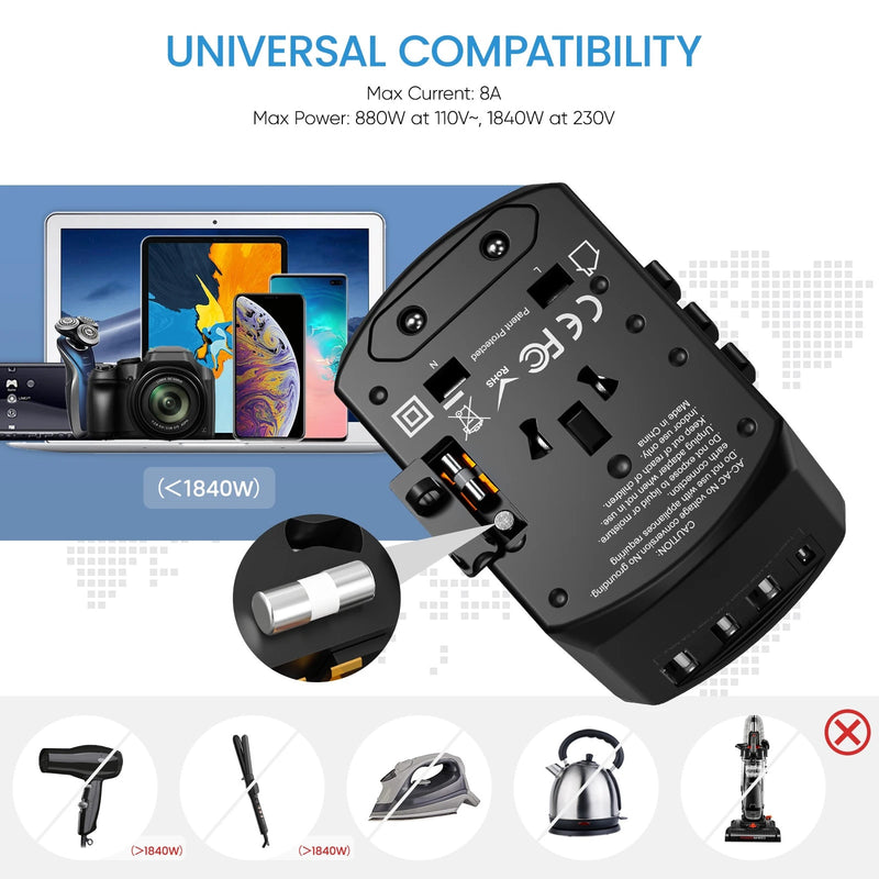 All-in-one Universal Travel Adapter Charger