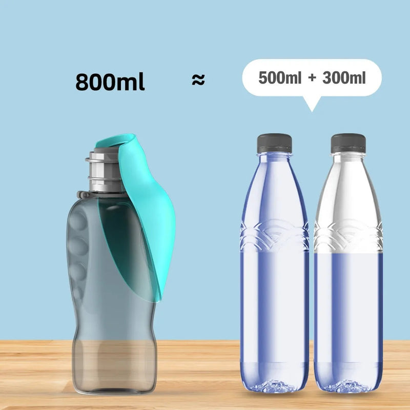 800ml Portable Dog Drinking Water Bottle