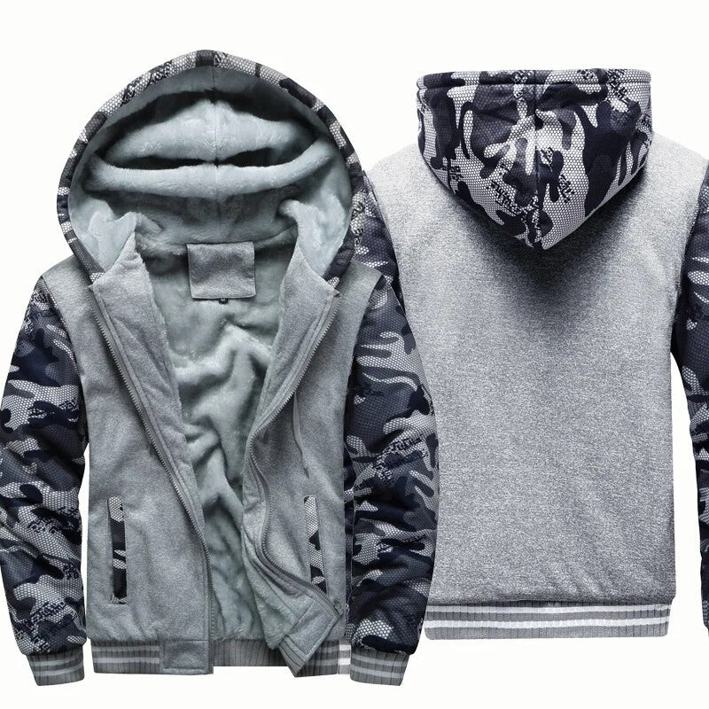 Men's Winter Camouflage Thicken Hooded Jackets