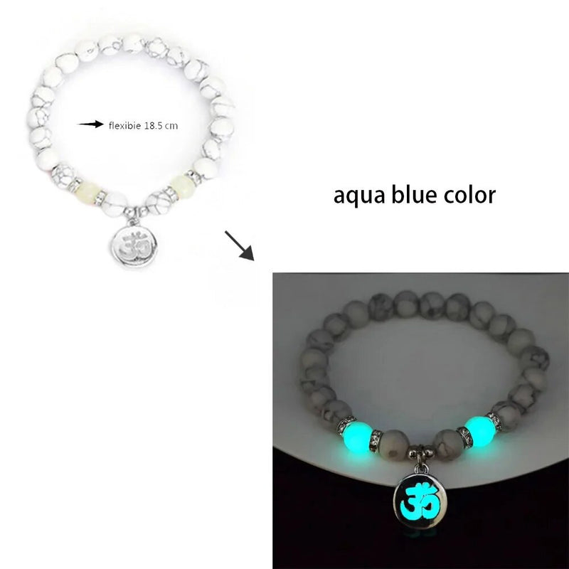 Natural Yoga Healing Stone Glow Bracelet