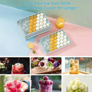 Round Ice Cube Tray Maker with Lid & Bin