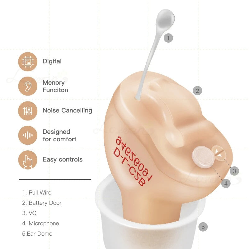 Elderly Invisible Hearing Aids for Deafness