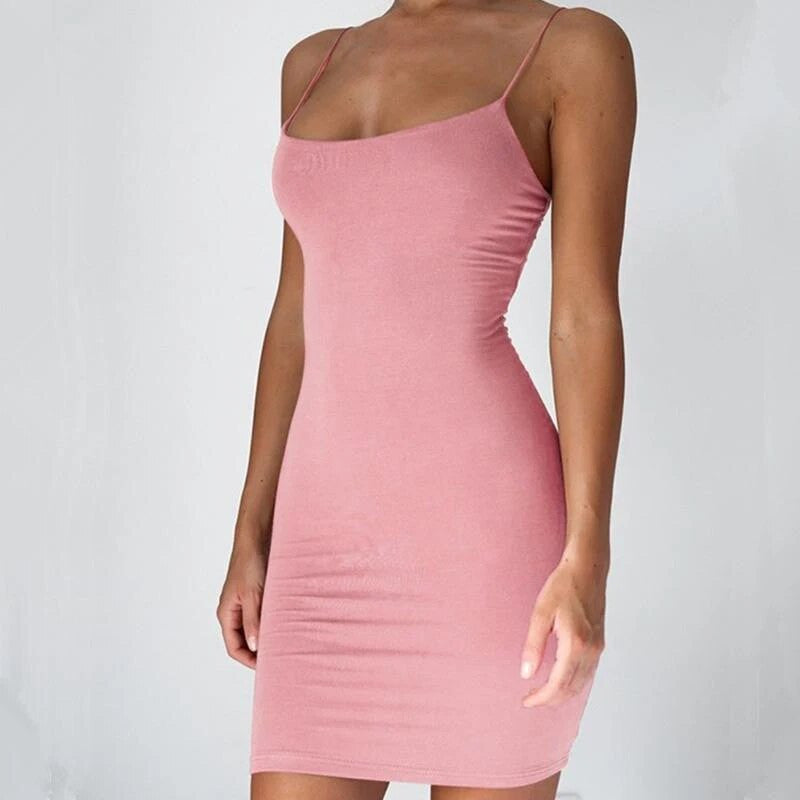 Sexy Spaghetti Strap Camisole Mini Dress