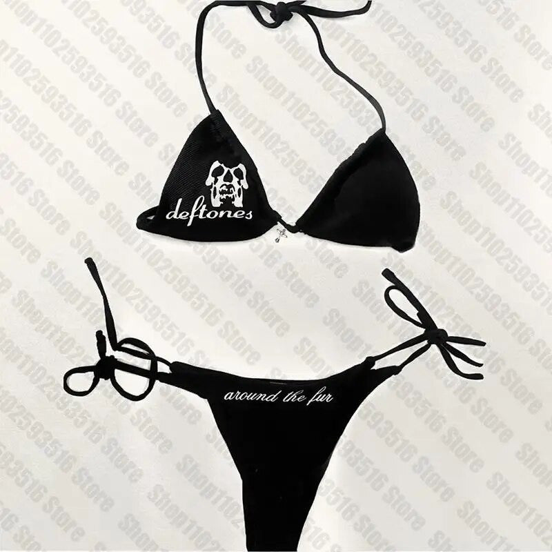 Sexy Women's Skeleton Y2k Graphic Swimwear