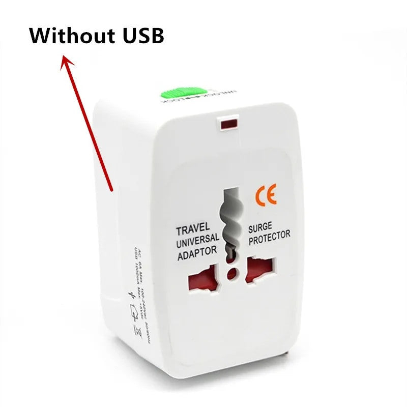 All in One Universal Plug Adapter 2 USB Port