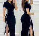 Women's High Slit Casual Maxi Dress