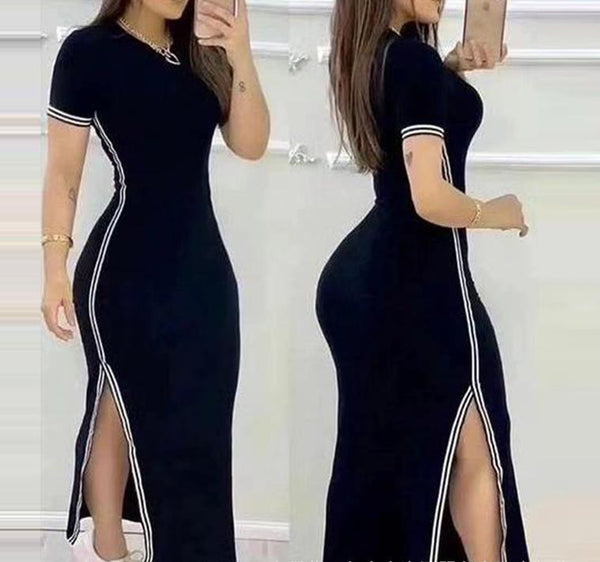 Women's High Slit Casual Maxi Dress