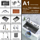 Stainless Steel Kitchen Waterfall Touch Sink