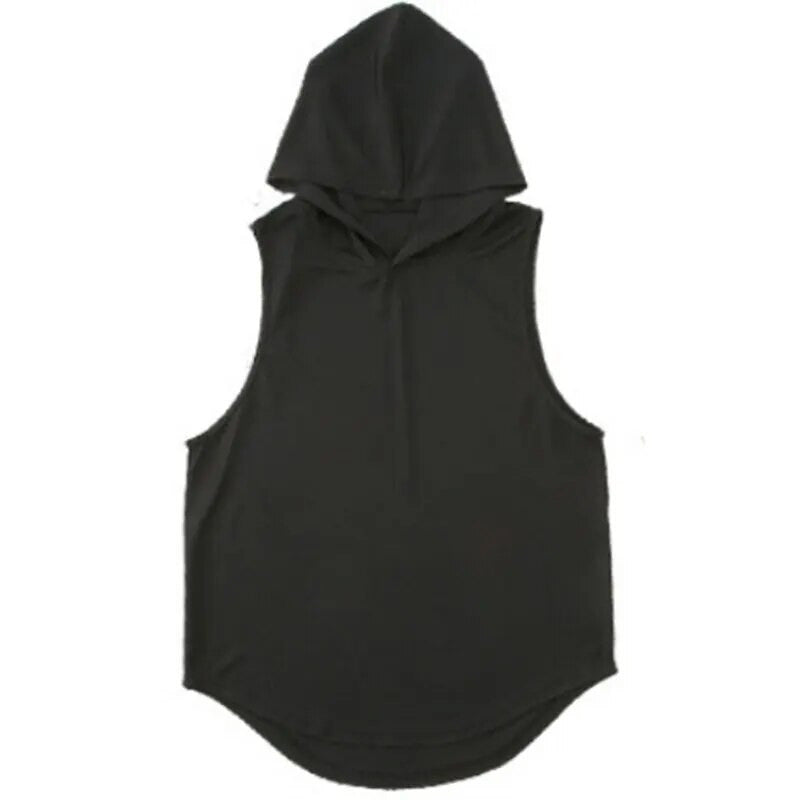 Men's  Fitness Loose Hooded Tank