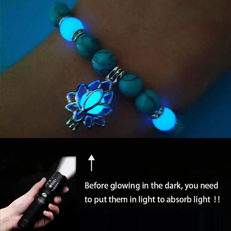 Natural Yoga Healing Stone Glow Bracelet