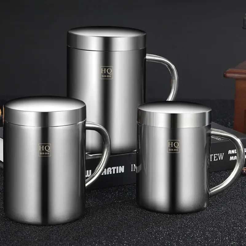 Stainless Steel Double Layer Thermos Cup