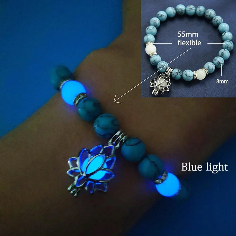 Natural Yoga Healing Stone Glow Bracelet